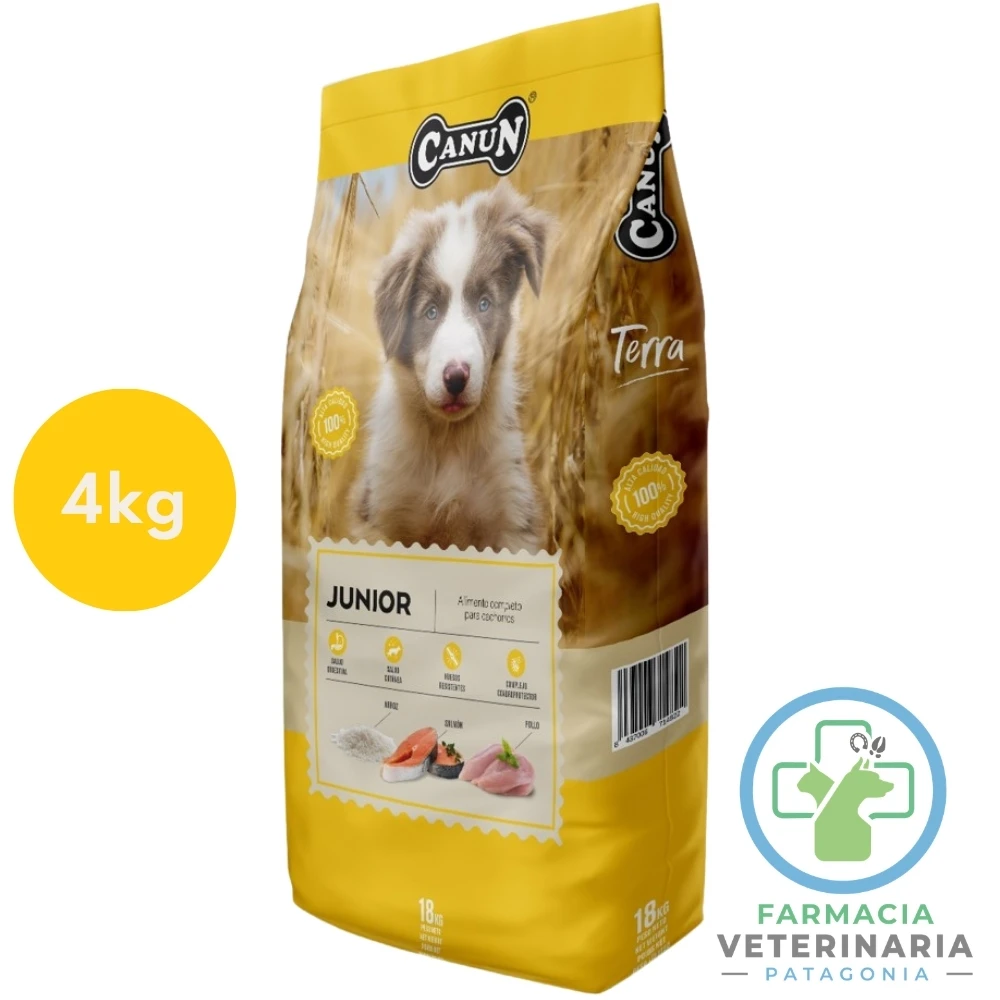 alimento-cachorros-canun-terra-junior-4-kg-pollo-salmon-soporte-articular CANUN TERRA JUNIOR 4 KG Cachorros medianos y grandes - Imagen 1