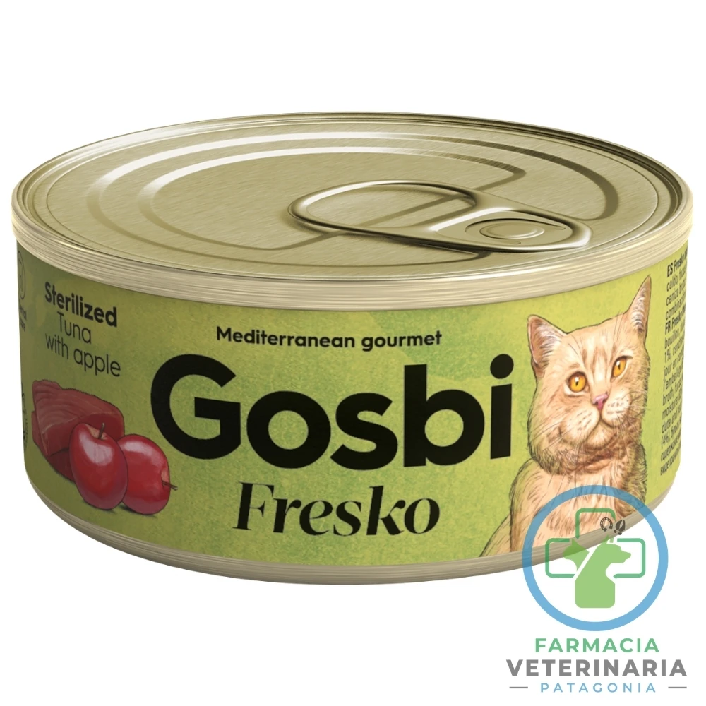 alimento-gato-adulto-esterilizado-humedo-complementario-gourmet-gosbi-atun-manzana-70-g FRESKO CAT STERILIZED TUNA WITH APPLE 70 G - Imagen 1
