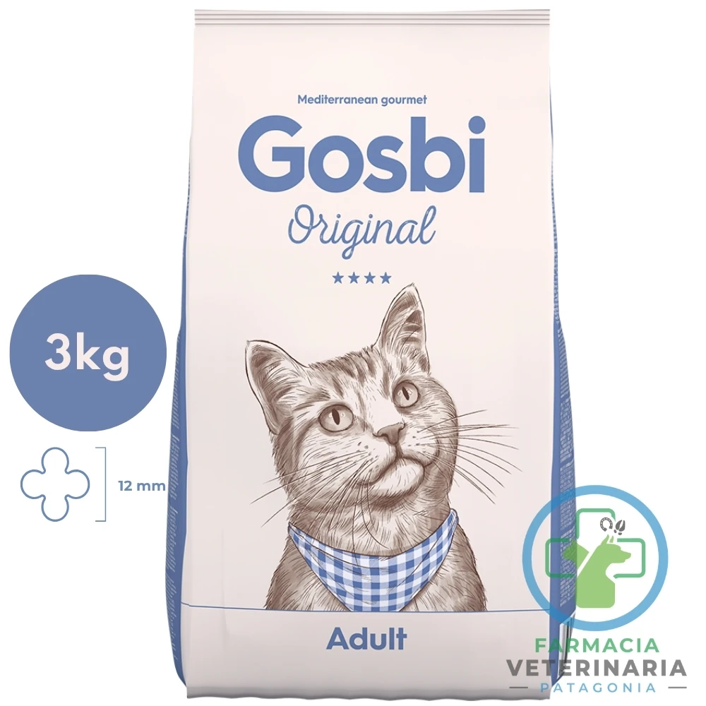 alimento-gato-adulto-gosbi-pollo-3-kg ORIGINAL CAT ADULT 3 KG Alimento Monoproteico para gatos - Imagen 1