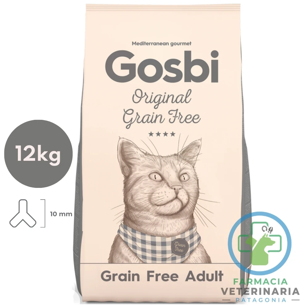 alimento-gato-adulto-grain-free-gosbi-pollo-12-kg ORIGINAL CAT GRAIN FREE ADULT 12 KG Alimento Sin Granos - Imagen 1