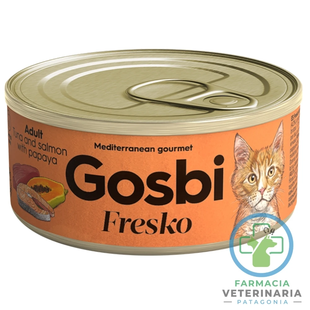 alimento-gato-adulto-humedo-complementario-gourmet-gosbi-atun-salmon-papaya-70-g FRESKO CAT ADULT TUNA WITH SALMON & PAPAYA 70 G - Imagen 1