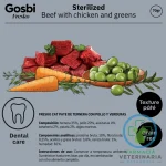FRESKO CAT STERILIZED BEEF WITH CHICKEN & GREENS 70 G - Imagen 2