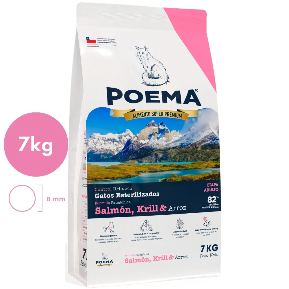 alimento-gato-urinario-adulto-poema-proteina-hidrolizada-salmon-krill-arroz-7-kg POEMA GATO ADULTO SALMÓN & KRILL CONTROL URINARIO 7 KG - Imagen 1