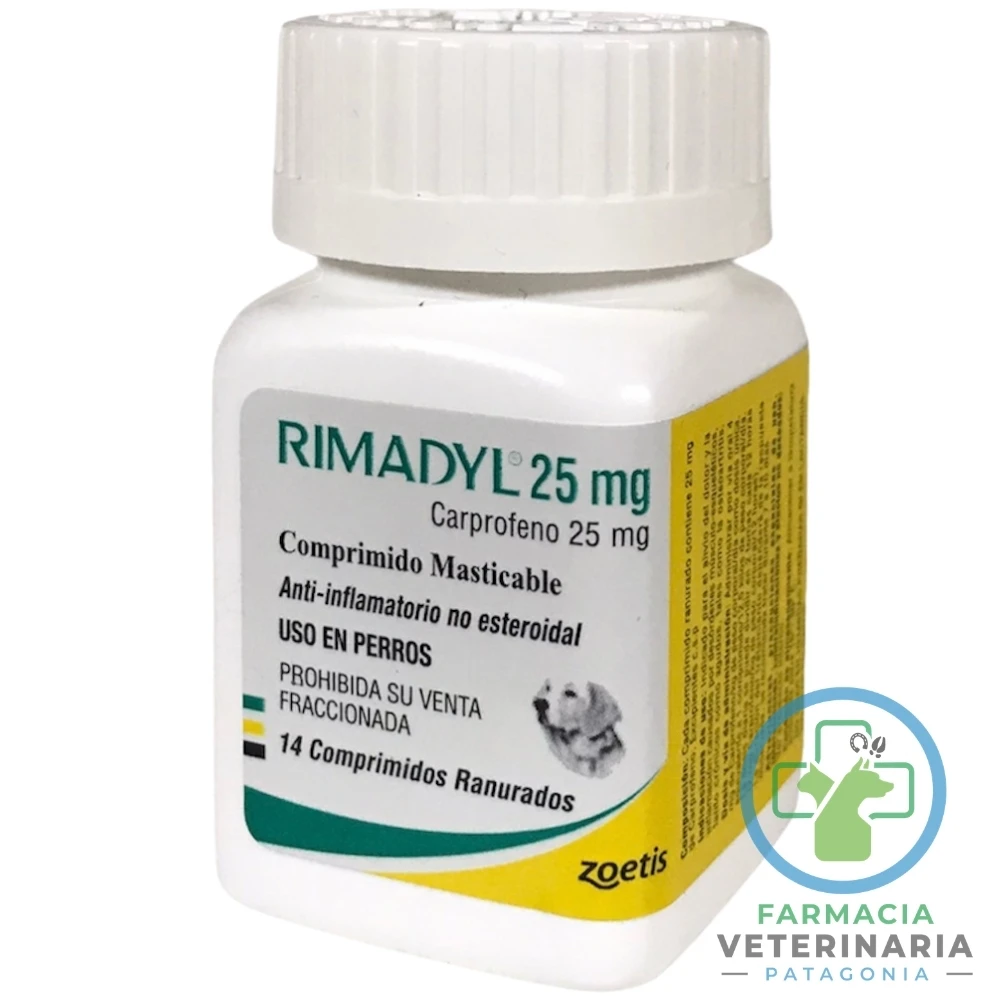 analgesicos-aines-perro-dolor-articular-artritis-rimadyl-25-mg-14-comprimidos RIMADYL 25 MG 14 COMPRIMIDOS Antiinflamatorio para perros - Imagen 1