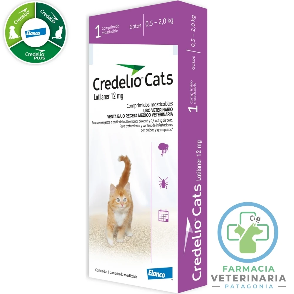 antiparasitario-externo-gatos-credelio-cats-1-comprimido-0-5-2-kg-elanco-pulgas-garrapatas-lotilaner CREDELIO CATS 1 COMPRIMIDO 0.5 HASTA 2 KG Antiparasitario - Imagen 1