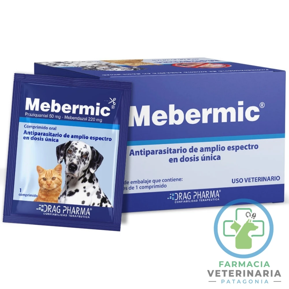 antiparasitario-interno-perros-gatos-mebermic-dragpharma-praziquantel-mebendazol MEBERMIC Antiparasitario interno perros gatos - Imagen 1