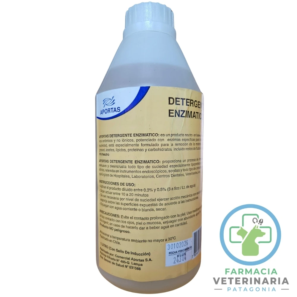 detergente-enzimatico-aportas-1-lt-limpieza-instrumental-clinico DETERGENTE ENZIMÁTICO 1 LT Limpieza instrumental - Imagen 1