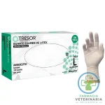 GUANTE LATEX C/P BLANCO TRESOR L Para examen