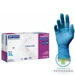 GUANTE EXAMEN NITRILO C/P AZUL TOP GLOVE XL Para examen