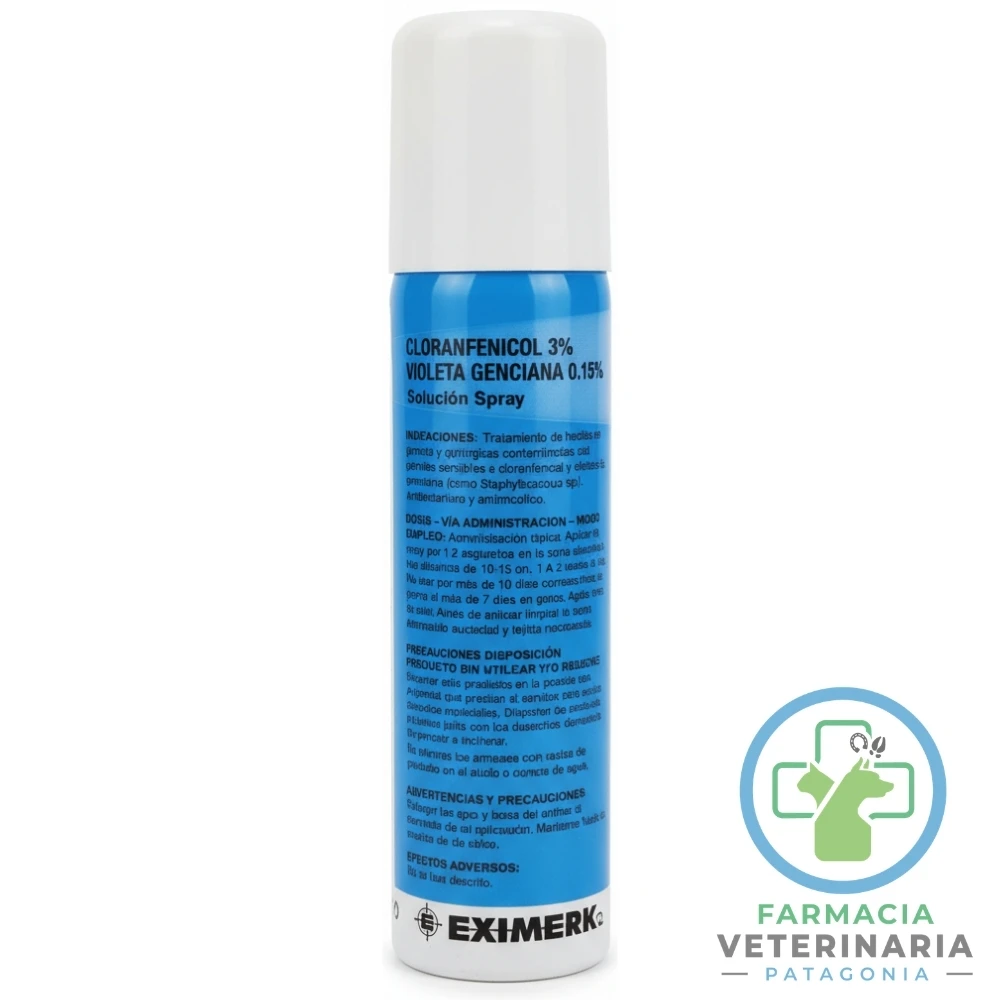 heridas-lesiones-piel-antibiotico-antimicotico-cloranfenicol-3-spray CLORANFENICOL 3% SPRAY 80 ML Antibacteriano tópico - Imagen 1
