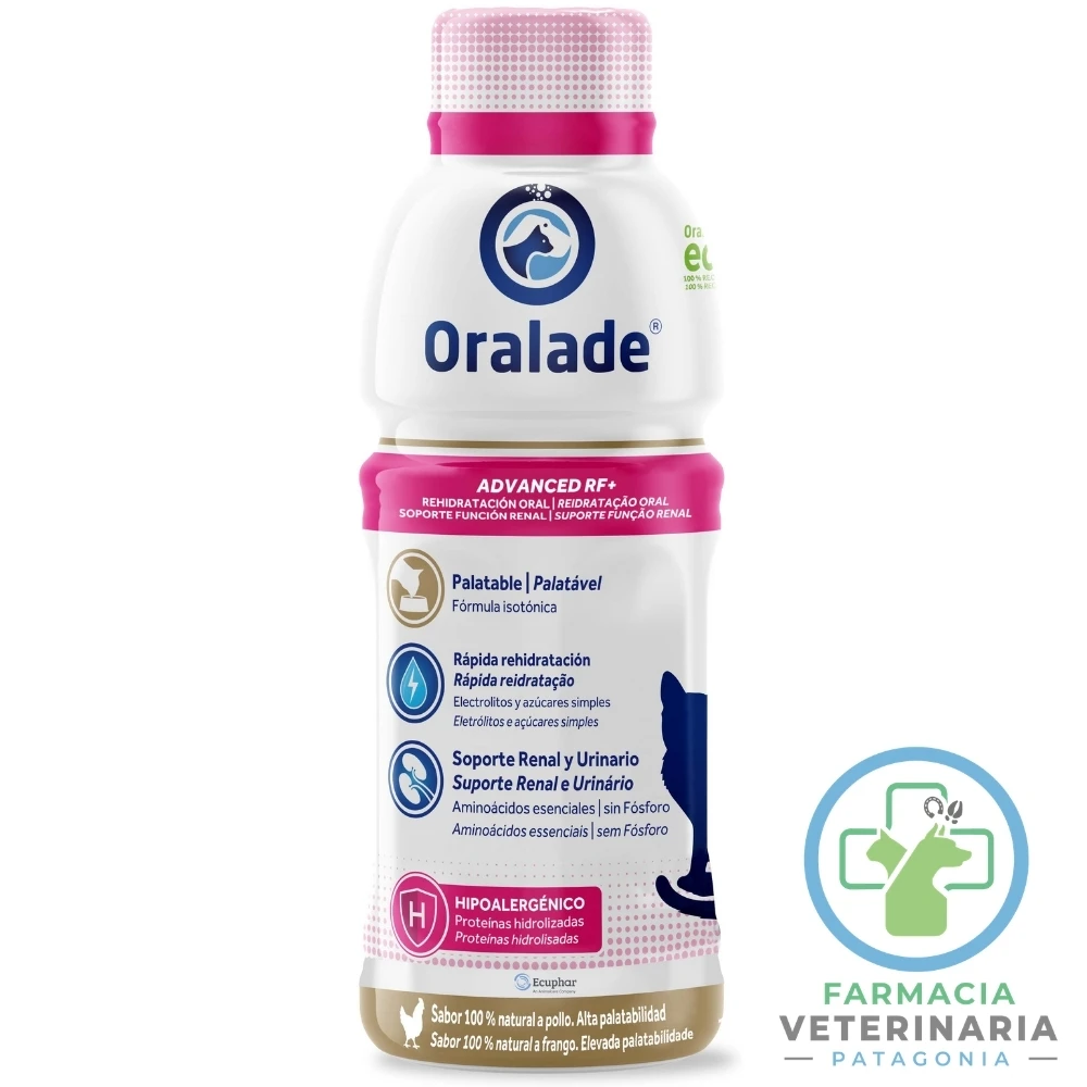 rehidratacion-oral-gatos-oralade-advanced-rf-plus-330-ml-sabor-pollo-soporte-renal-urinario-sin-fosforo-proteina-hidrolizada ORALADE ADVANCED RF+ GATO SABOR POLLO 330 ML Solución oral - Imagen 1