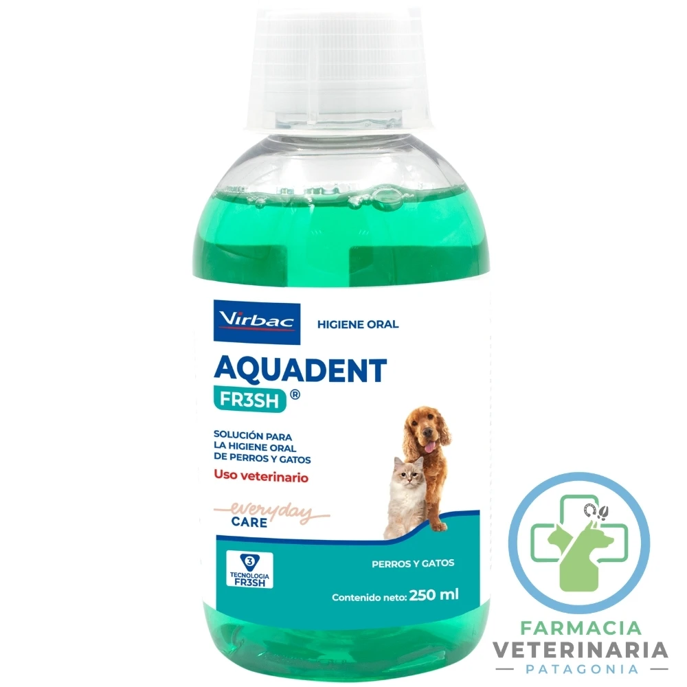 solucion-dental-perros-gatos-aquadent-fr3sh-250-ml-virbac-higiene-bucal AQUADENT FR3SH 250 ML Solución dental perros gatos - Imagen 1