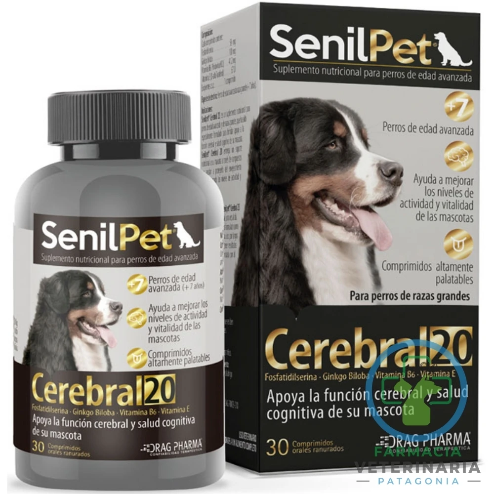 suplemento-cerebral-cognitivo-senior-perro-raza-mediana-grande-vitalidad-senilpet SENILPET CEREBRAL 20 30 COMPRIMIDOS Suplemento para Senior - Imagen 1