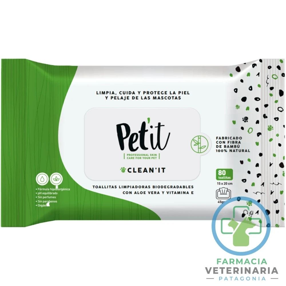 toallitas-humedas-perros-gatos-clean-it-80-toallitas-piel-pelaje-sensible CLEAN IT 80 TOALLITAS HÚMEDAS Toallitas para mascotas - Imagen 1