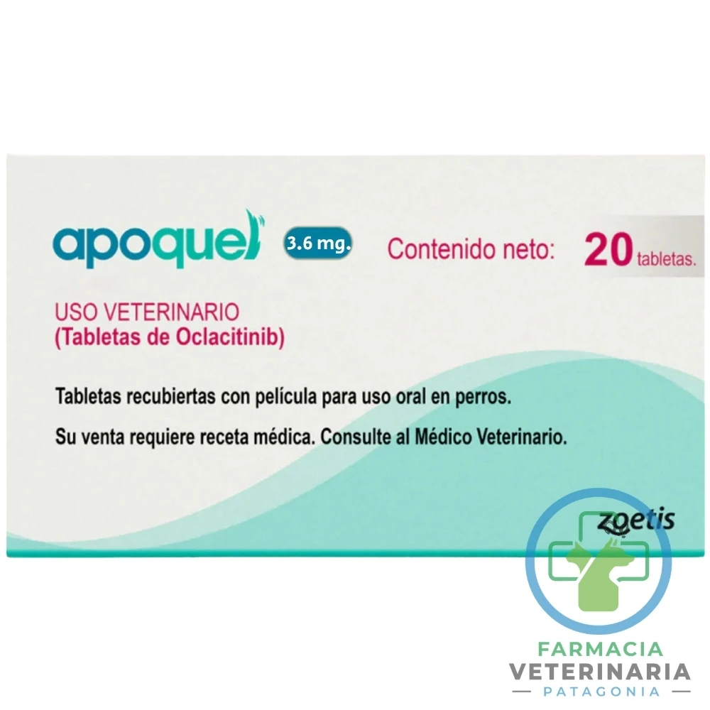 tratamiento-dermatitis-atopica-caida-pelo-perro-apoquel-3-6-mg-20-comprimidos APOQUEL 3.6 MG 20 COMPRIMIDOS Para Picazón de piel en Perros - Imagen 1